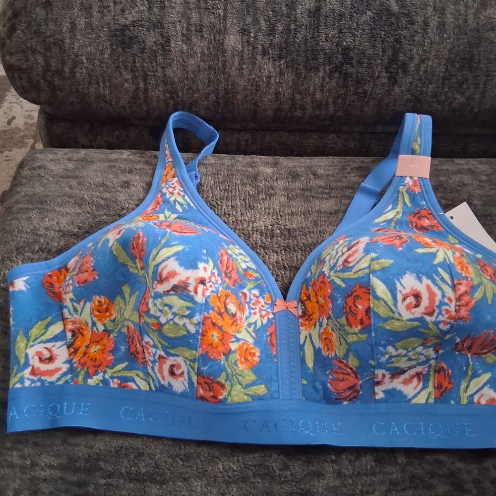 Cacique Vibrant Floral Print Bra